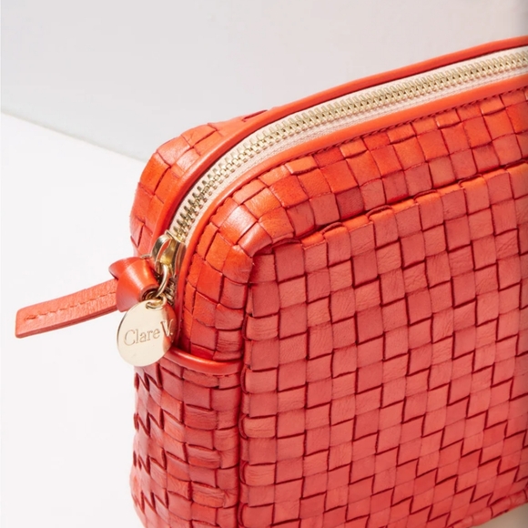 Claire V Midi Sac Poppy Woven + Bonus Strap (Brand new) - Picture 7 of 10